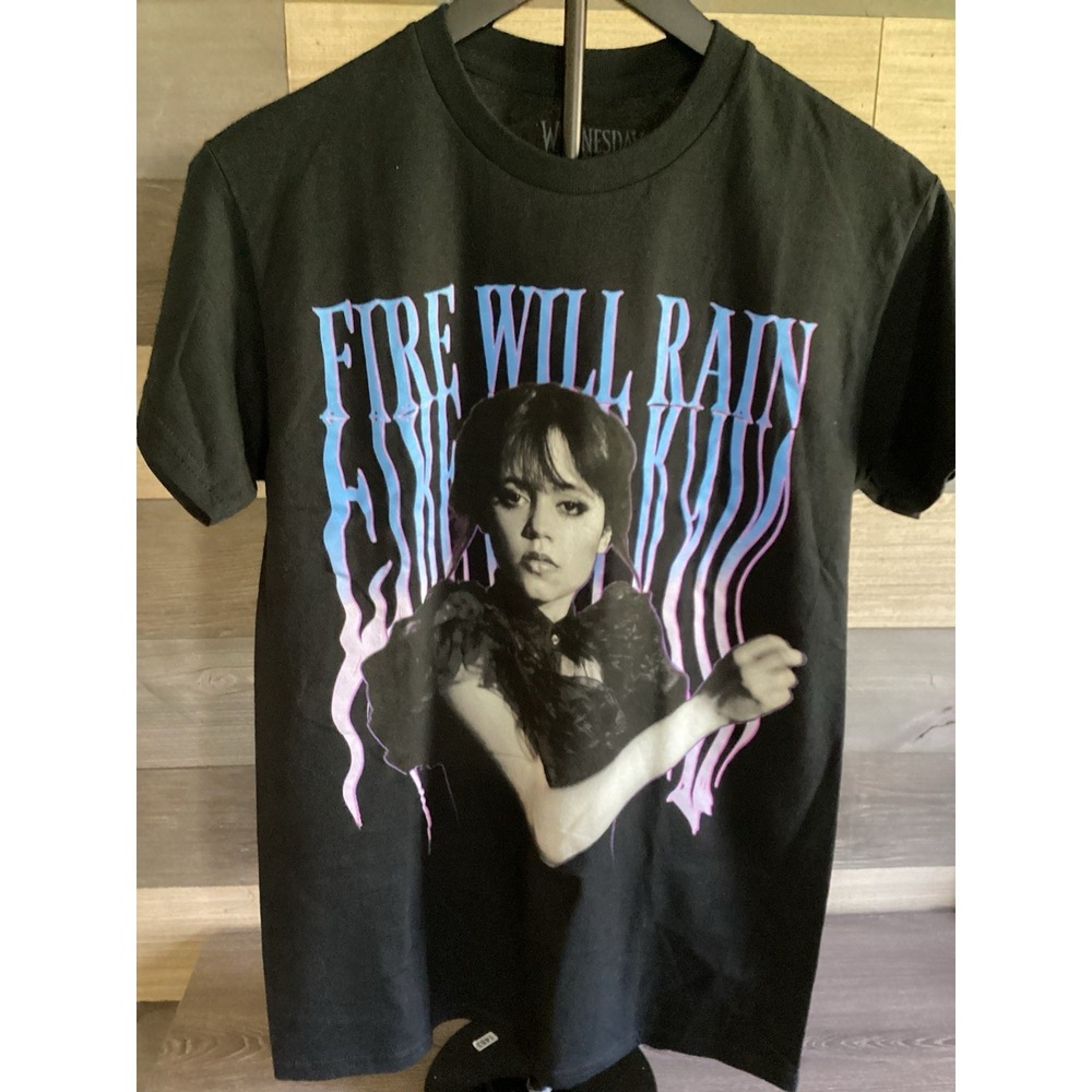 Wednesday Adams‎ T-Shirt Mens  Black Small